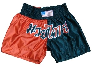 Muay Thai shorts in high quality satin Black/RED color for kickboxing and gym fighting clothing shorts
