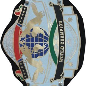 World flag championship belt in high quality platting with leather straps in intricate design