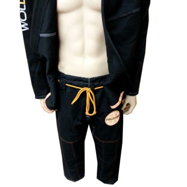 Jiu Jitsu kimono pearl weave 550 grams black/orange  best for boxing kickboxing training and competitions - Image 3