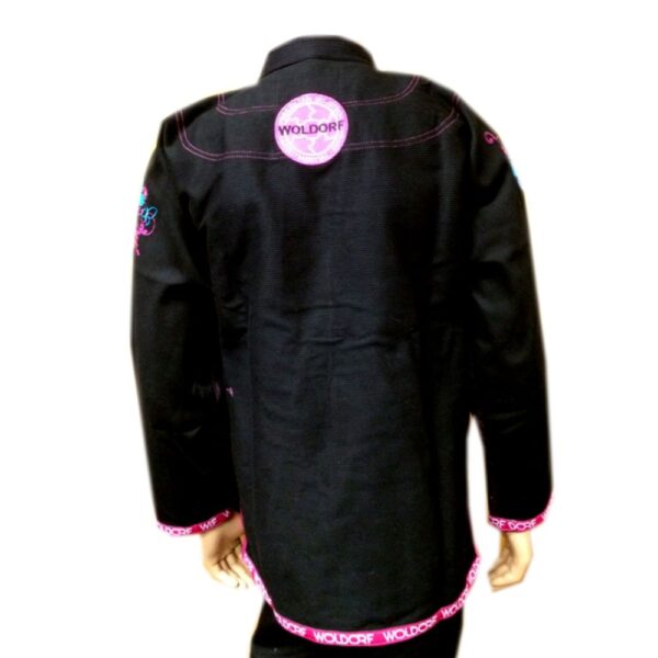 Woldorf USA Pearl Weave BJJ Kimono For Women (Black) in high quality fabric best for boxing kickboxing training competition - Image 3