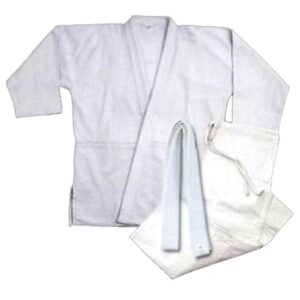 Ripstop cotton Jiu Jitsu uniform white in high quality fabric no logo best for boxing kickboxing training exercise
