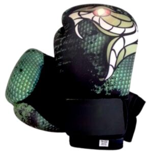 Washable Boxing Gloves Green Snake In High Quality Unique Digital Design For Boxing And Kickboxing MMA Muay Thai fights