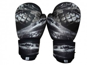 Washable Boxing Gloves Black Snake In High Quality Unique Digital Design For Boxing And Kickboxing MMA Muay Thai fights