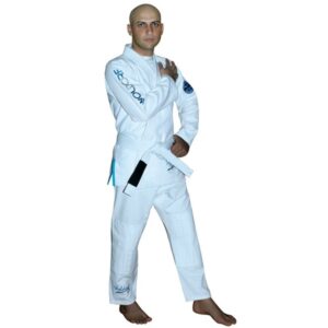 Jiu Jitsu kimono pearl weave 550 grams white  best for boxing kickboxing training and competitions