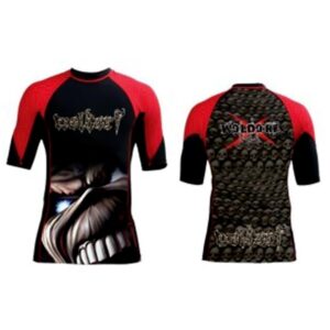 Sublimation rash guard in Red skull design best for mma muay thai kickboxing