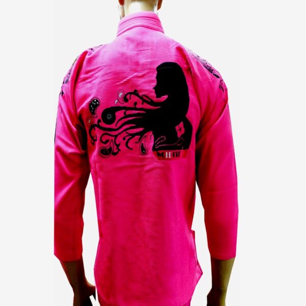 BJJ Jiu Jitsu Kimono Pearl Weave Gi for Women, Competition, Pink Pre-Shrunk, Ultra Light Weight Uniforms Soft Fabric - Image 3
