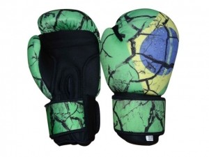 Washable boxing gloves brazilian flag in a unique design best for kickboxing muay thai sparring boxing fighting