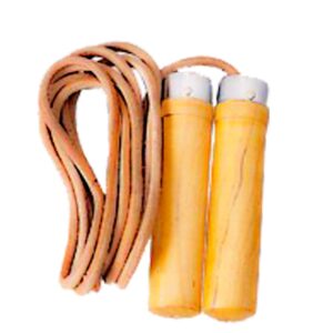 Jumping  Skipping rope in leather with best quality wooden handles for perfect fitness