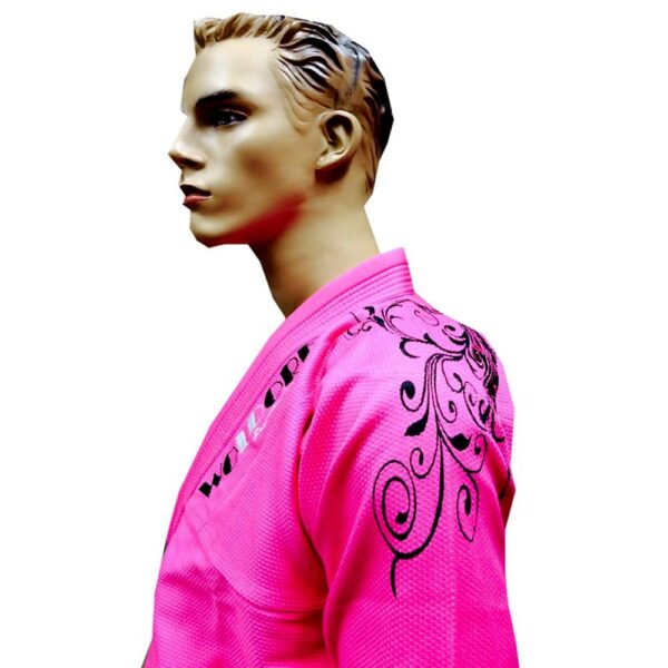 BJJ Jiu Jitsu Kimono Pearl Weave Gi for Women, Competition, Pink Pre-Shrunk, Ultra Light Weight Uniforms Soft Fabric - Image 2