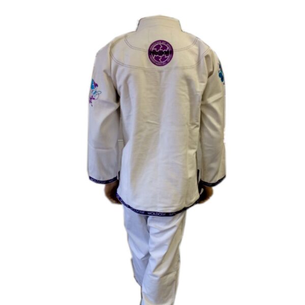 Woldorf USA Pearl Weave BJJ Kimono For Women (white) in high quality fabric best for boxing kickboxing training competition - Image 2