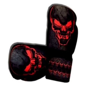 Washable Boxing Gloves Black Red skull In High Quality Unique Digital Design For Boxing And Kickboxing MMA Muay Thai fights