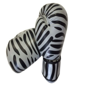 Zebra boxing gloves in top grade leather padded molded best for mma muay thai boxing kickboxing fighting