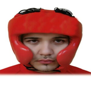 Traditional Head Gear With Rounded leather Face Bar Wide Space Inside  for MMA Boxing & Muay Thai Kickboxing Martial Arts