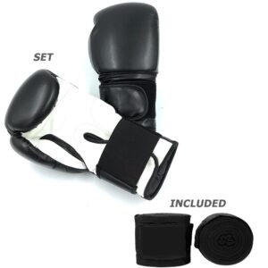 Black Kickboxing Gloves in high quality leather for boxing kickboxing muay thai mma fightings