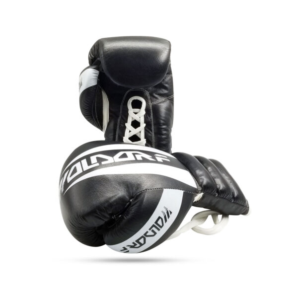 Woldorf USA Boxing Glove In Special Cow Hide Leather For Kickboxing Lace up Punching Bag Black Leather Glove - Image 4