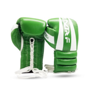 Woldorf USA Boxing Glove  In Special Cow Hide Leather For Kickboxing Lace up Punching Bag Green Leather Glove