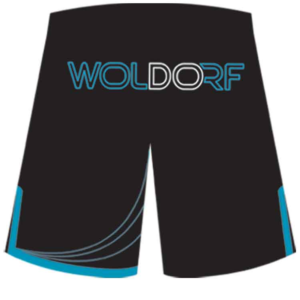 MMA Mixed Martial Arts board shorts in black/blue high quality for training competition work out