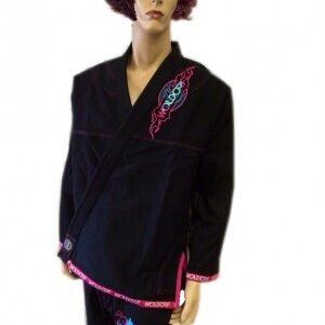 Woldorf USA Pearl Weave BJJ Kimono For Women (Black) in high quality fabric best for boxing kickboxing training competition