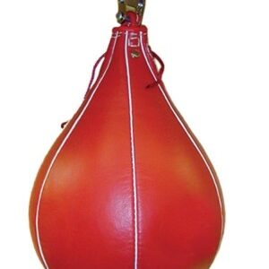 Speed bag in split leather with a swivel bearing