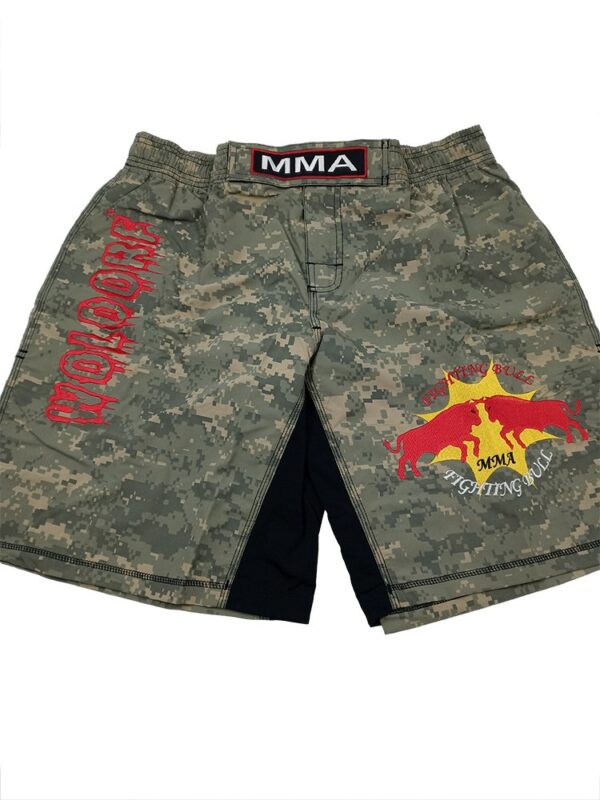 Desert Cameo Shorts Fighting Embroidery kickboxing  in high quality for training  gym boxing sports - Image 2