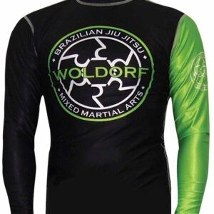 Sublimation rash guard black/lime green best for boxing mma muay thai kickboxing fighting