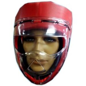 Clear Face Cover Head Gear for Boxing Muay Thai MMA Kickboxing