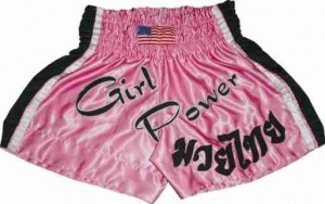 Power Girl Muay Thai kickboxing shorts in high quality Satin best for mma muay thai boxing kickboxing fighting shorts