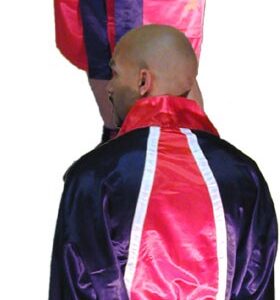 Boxing Gown (Robe) with a satin belt in high quality silk satin great for training competitions sessions