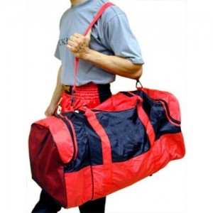 Nylon Duffle Bag in red color best for carrying all essential workouts with high quality material