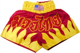 Satin Flame MMA shorts in high quality best for mma muay thai boxing kickboxing competition training fighting shorts