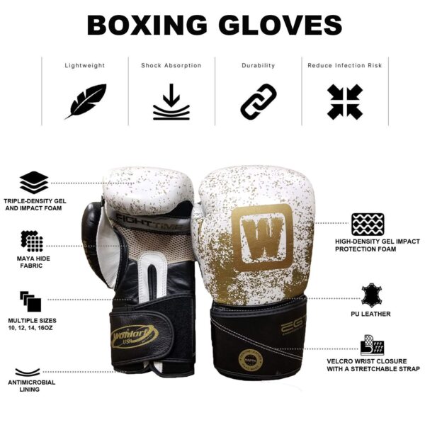 Boxing gloves in cowhide leather gel padding with premium quality best for mma muay thai boxing training kickboxing competition fighting gloves - Image 3