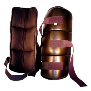 Woldorf USA THIGH PROTECTOR IN GENUINE LEATHER COLOR BLACK FOR BOXING MMA MUAY THAI KICKBOXING