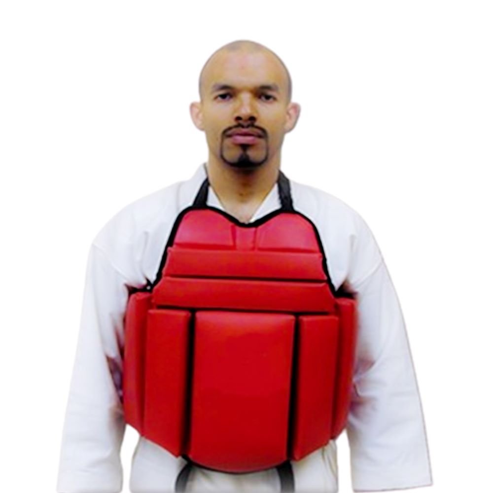 Sparring chest guard in synthetic leather for mma boxing & muay thai