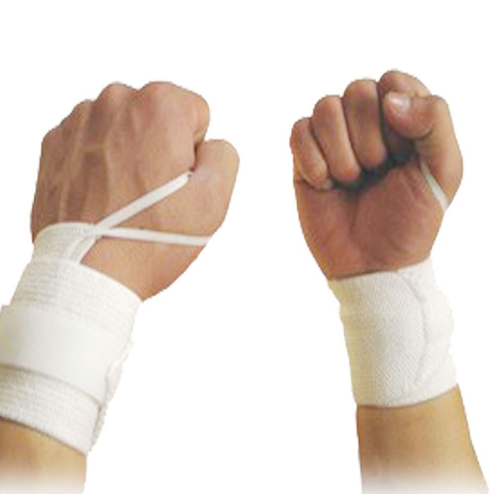 Wrist wrap in nylon with velcro best for sports protecting right and left used for power lifting weight lifting training