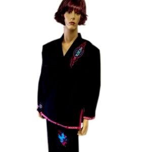Pearl Weave BJJ Kimono For Women (Black) in high quality fabric best for boxing kickboxing training competition