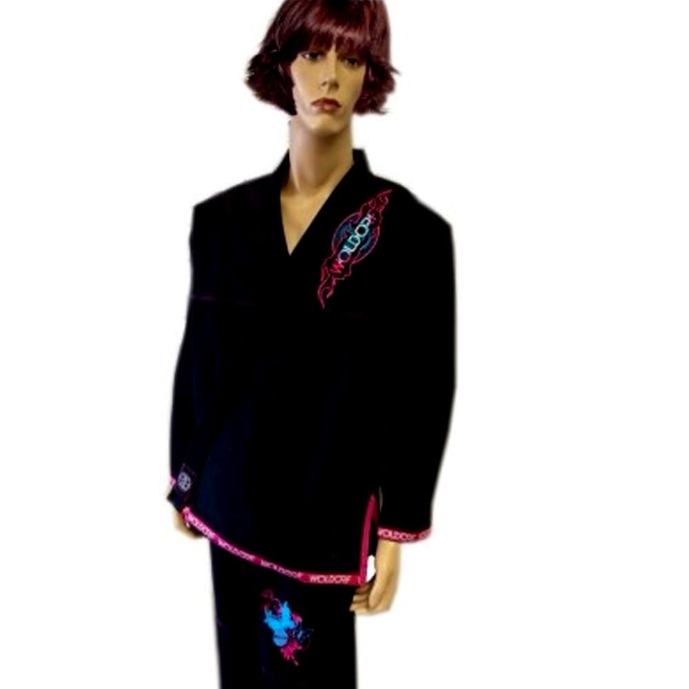 Pearl Weave BJJ Kimono For Women (Black) in high quality fabric best for boxing kickboxing training competition