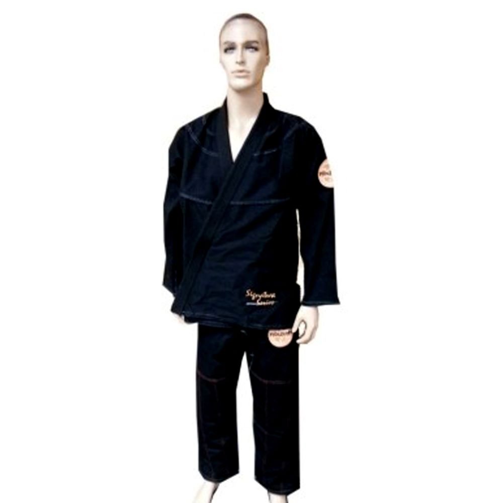 Jiu Jitsu kimono pearl weave 550 grams black/orange best for boxing kickboxing training and competitions
