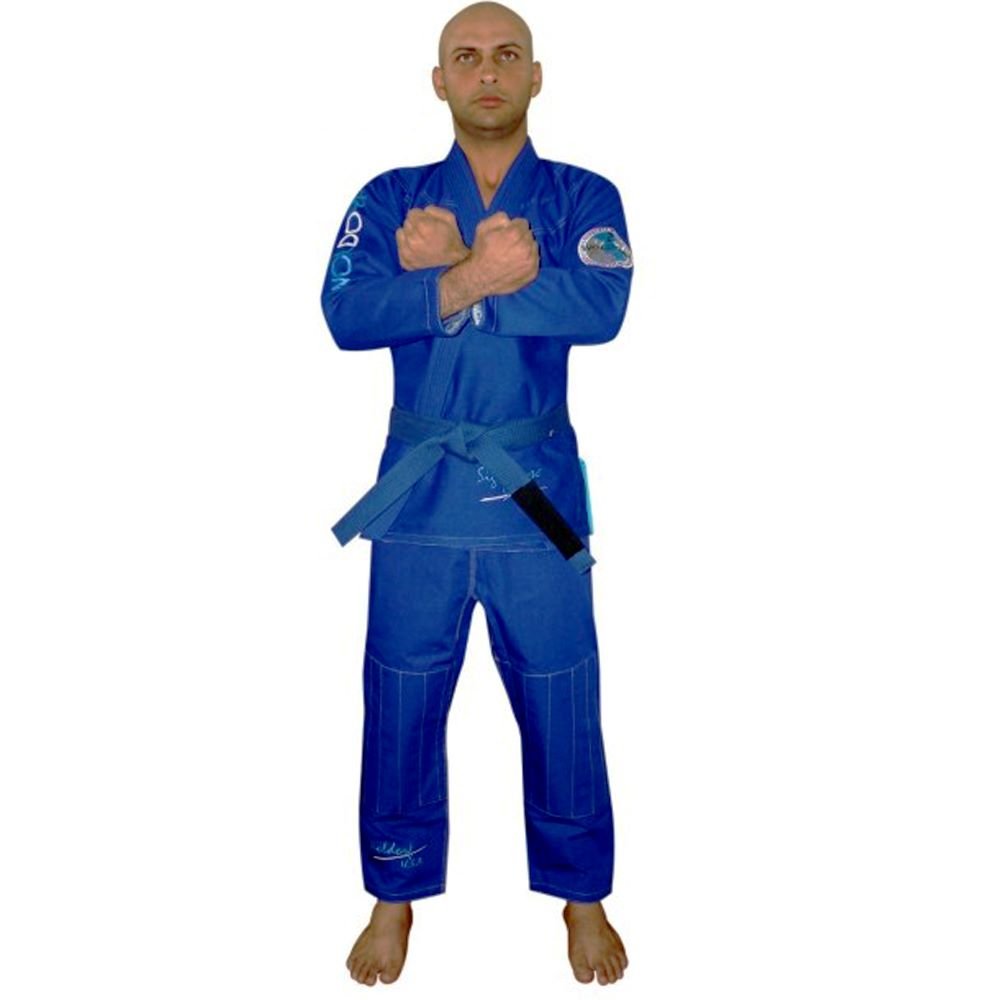 Jiu Jitsu kimono pearl weave 550 grams blue best for boxing kickboxing training and competitions