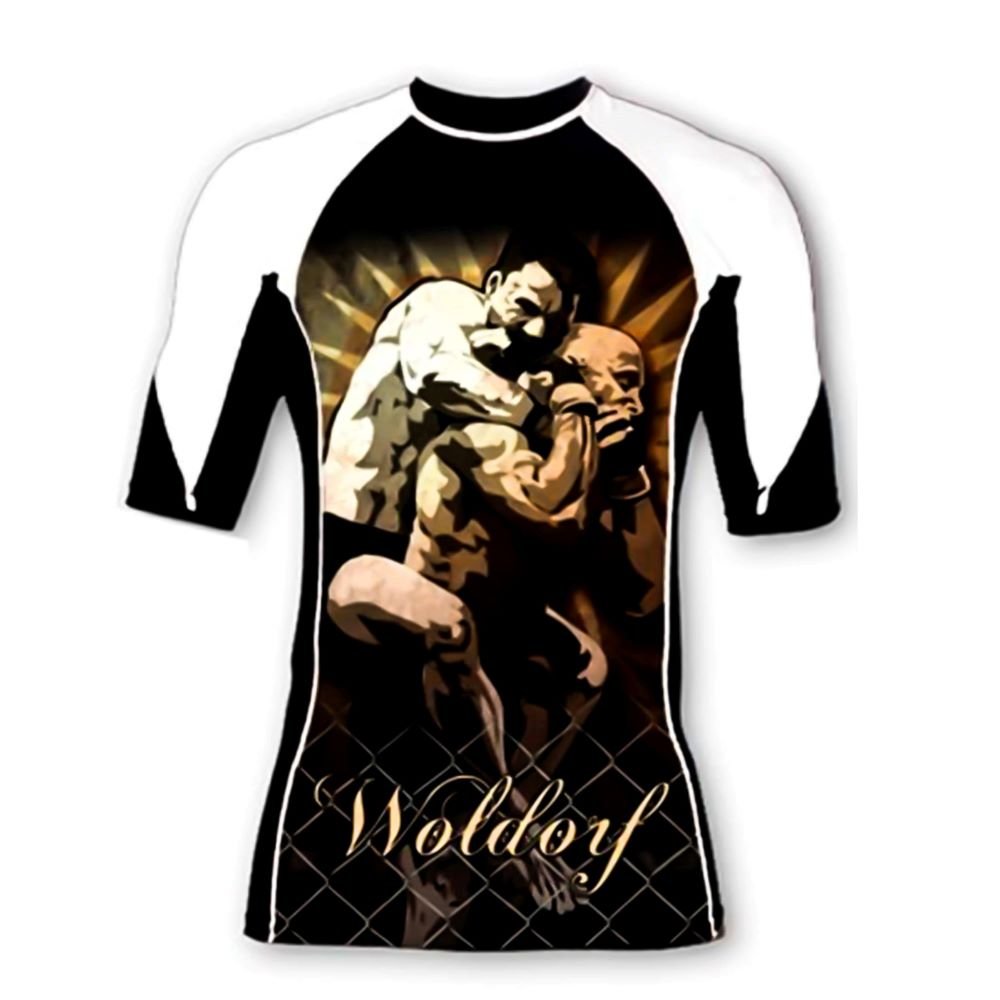 Sublimation rash guard in white grappler design best for boxing mma kickboxing muay thai