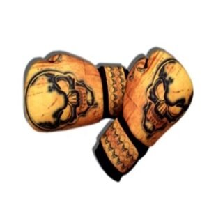 Washable Boxing Gloves with Orange Skull in high quality for boxing kickboxing fights