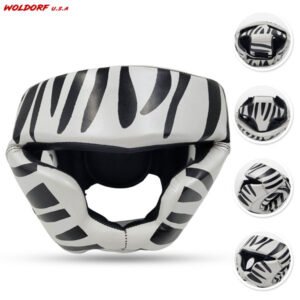 Zebra Sparring Headgear for Boxing Muay Thai MMA Kickboxing