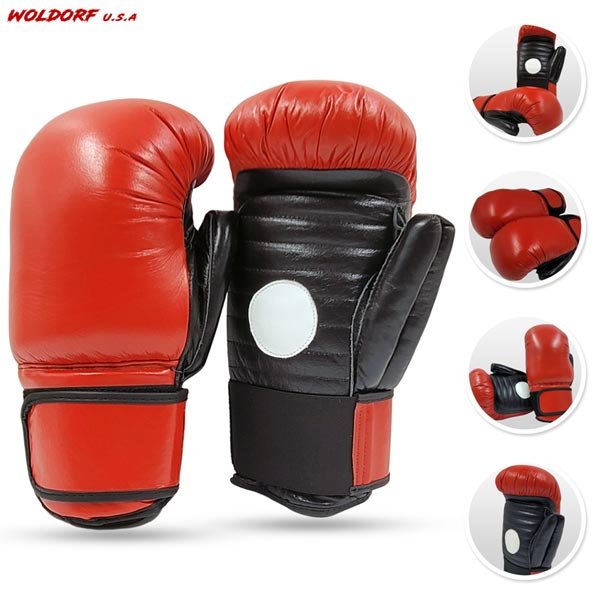 Trainer-focus gloves in cowhide leather high quality for boxing and kickboxing fights