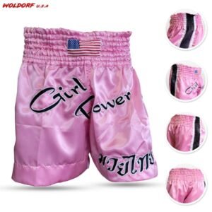 Power Girl Muay Thai kickboxing shorts in high quality Satin best for mma muay thai boxing kickboxing fighting shorts