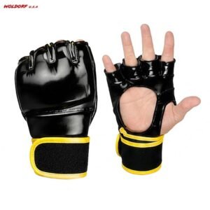 MMA gloves in leather open palm style best for training boxing kickboxing fightings