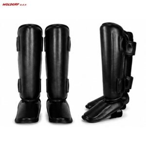 Woldorf USA MUAY THAI SHIN GUARDS IN GENUINE LEATHER WITH FOAM COVER