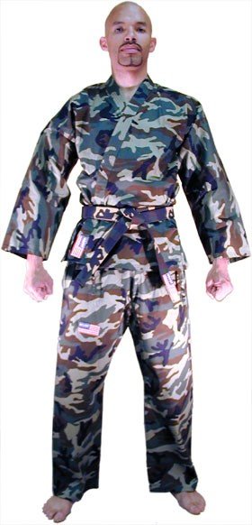 Woldorf USA Cameo Karate Suit and camouflage belt in high quality cotton best for karate training competitions