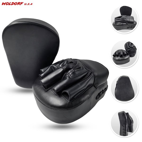 Curve Focus Mitt in cowhide leather best for mma boxing muay thai kickboxing with wrist support