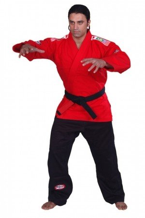 Single Weave jiu jitsu student Uniform RED best for boxing kickboxing competitions