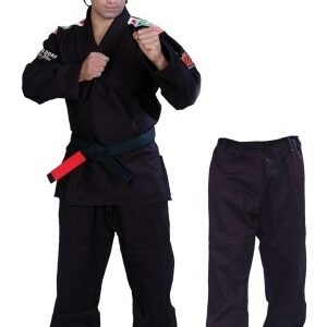 Single Weave jiu jitsu student Uniform BLACK best for boxing kickboxing competitions