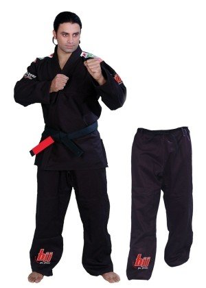 Single Weave jiu jitsu student Uniform BLACK best for boxing kickboxing competitions
